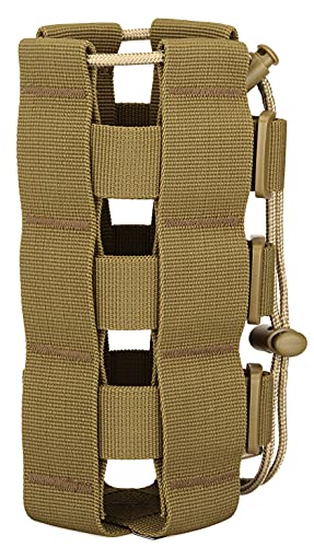 Molle Water Bottle Holder, Tactical Molle Water Bottle Pouch, Tactical Backpack Attachment Pouches - color: Brown