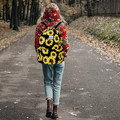 XEYOU Drawstring Sports Backpack Lightweight Gym Yoga Sackpack Shoulder Rucksack Casual Outdoor Daypack for Women and Men | Lightweight - color: Sunflowers Pattern