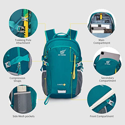 SKYSPER Small Hiking Backpack, 20L Lightweight Travel Backpacks Hiking Daypack for Women Men - color: Lantc20-teal, size: 20l