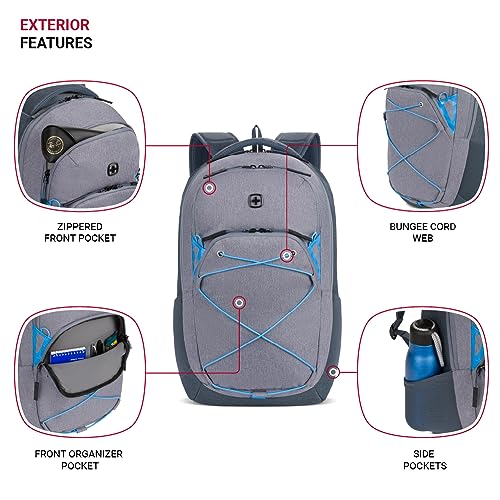 SwissGear 8175 Laptop Backpack, Navy/Grey Heather, 18 Inches - color: Navy/Grey Heather