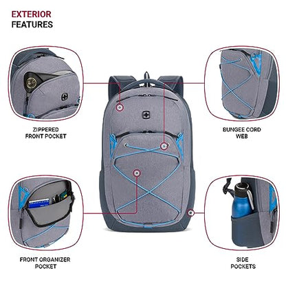 SwissGear 8175 Laptop Backpack, Navy/Grey Heather, 18 Inches - color: Navy/Grey Heather