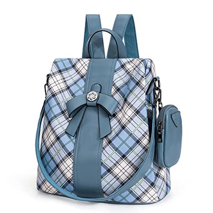 ZOCAI Backpack Purse for Women Fashion Backpack Purses PU Leather Daypacks Anti-Theft Shoulder Bag Satchel Purse - color: Blue/Blue
