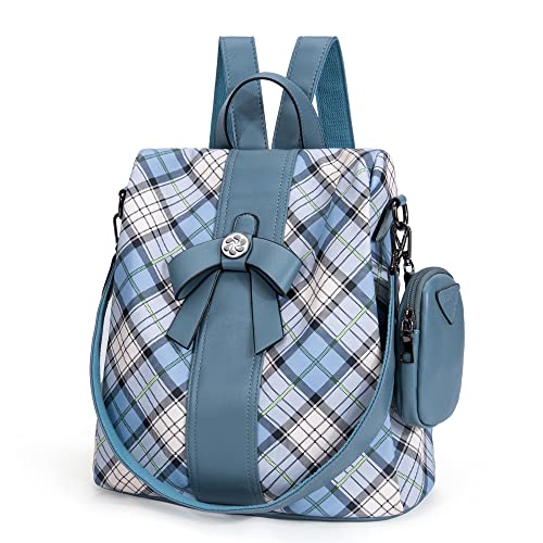 ZOCAI Backpack Purse for Women Fashion Backpack Purses PU Leather Daypacks Anti-Theft Shoulder Bag Satchel Purse - color: Blue/Blue