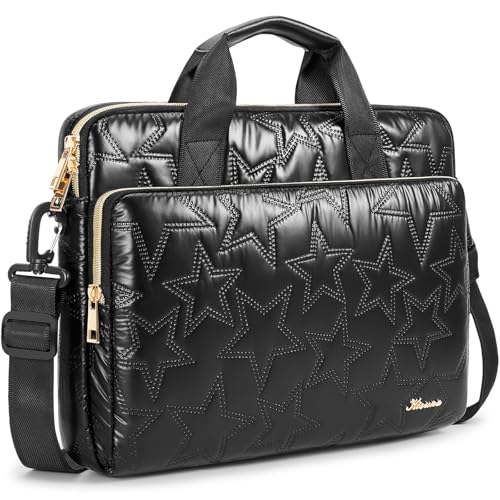 KIZUNA Laptop Sleeve Case 13 Inch Computer Shoulder Bag for 13.6" MacBook Air M2/MacBook Pro 14 M3 M2 M1 MAX/14 Lenovo ThinkPad X1 Carbon/IdeaPad Flex 5 Gen 8/IdeaPad Flex 5i/Yoga 9i Dell - color: Black-star, size: 13-13.3 Inch / 13.6" New MacBook Air M2