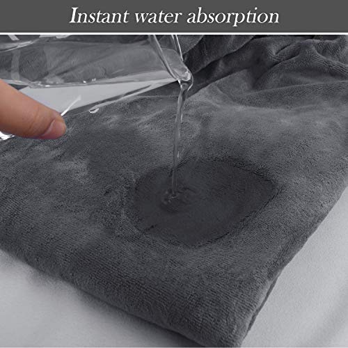 SINLAND Microfiber Men’s Bath Wrap Water Absorbent Quick Dry Spa Sauna Wrap Around Towel Bath Towels with Adjustable Snap on Closure 24inch x 63inch Grey - color: Grey