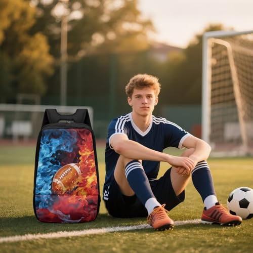 Basketball Backpack With Separate Ball Compartment And Shoes Fit Basketball Volleyball Football - color: Ice and Fire Rugby