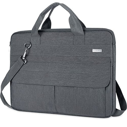 Landici Laptop Bag Case 17 17.3 inch, Waterproof Computer Sleeve Cover Compatible with MacBook 17, 17-18 inch HP Acer Dell Lenovo ASUS Laptop, Slim Briefcase with Shoulder Strap, Grey - color: Grey, size: 17-17.3 Inch