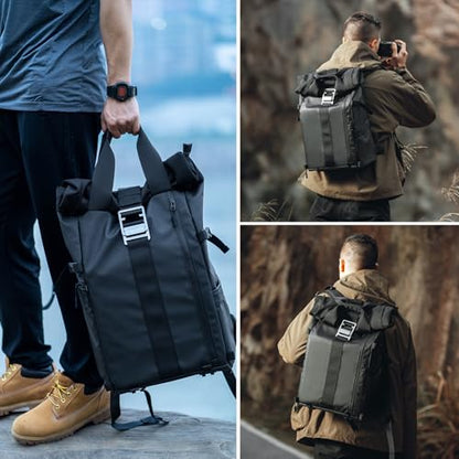 Besnfoto Camera Backpack Waterproof Camera Bag Satchel for Photographer DSLR SLR Mirrorless with Laptop Compartment and Rain Cover - color: Black