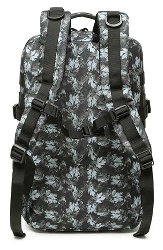 Wotony Military Tactical Backpack for Men Waterproof Daypack 3 Day Assault Pack Molle Bag with Water Bottle Holder - color: Gray Maple Leaf, size: 30L