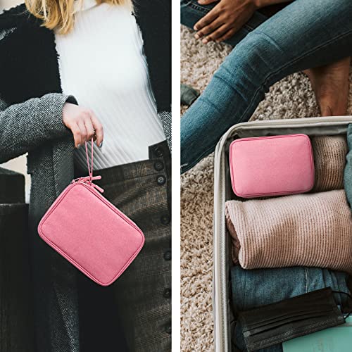 Cable Organizer Bag Travel Case for Electronics (Large, Dark Pink) - color: Dark Pink, style: Large