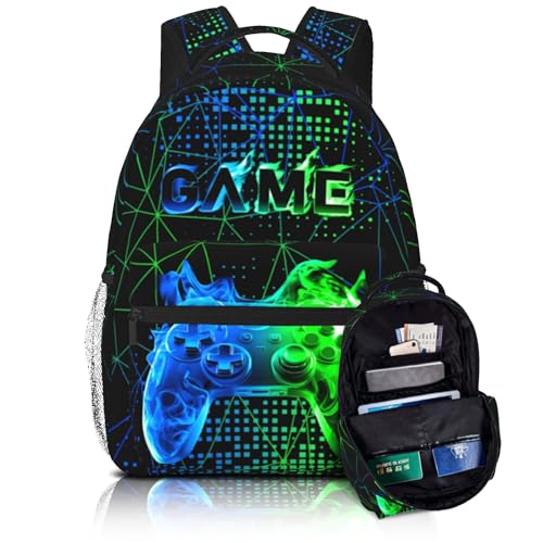 School Backpack For Boys Gaming Boys Backpack Cool Game Bookbag For Kids Children Elementary Middle School Ages 6-18 Video Game Back Pack - color: Game
