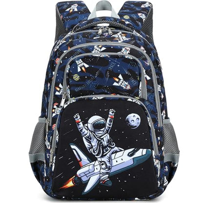 abshoo Cute Astronaut School Backpack For Boys Elementary Kindergarten Kids School Bag (Astronaut Navy Black) - color: Astronaut Black B