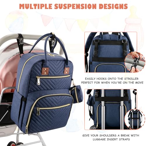 Tenot Baby Diaper Bag Backpack, Travel Diaper Bags for Baby Girl Boy Large Capacity Baby Bag Backpack for Women Peacock Blue - color: Peacock Blue