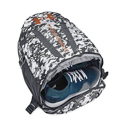 Under Armour Unisex Hustle 5.0 Backpack - color: (104) White / Pitch Gray / Metallic Light Copper