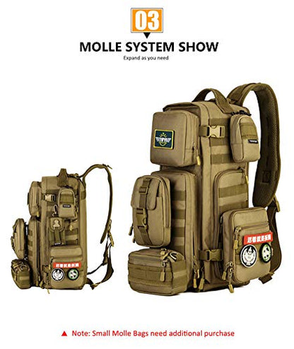 Hiking Backpack Outdoor Mountaineering Tactical Backpack Chest Sling Rucksack Multifunction Molle Military Bag Man Shoulder Bags