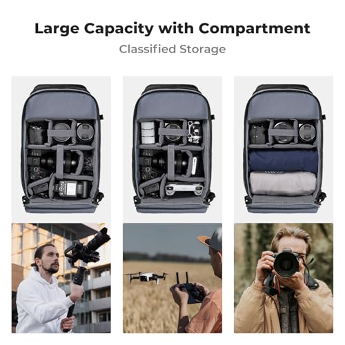 K&F CONCEPT Camera Backpack Shoulder Bag for Photographers - size: 25L