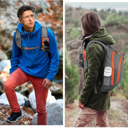 Esup 15L Small Hiking Backpack Foldable Lightweight Travel Day Pack Packable Camping Backpack for Women Men (Gray) - color: Gray