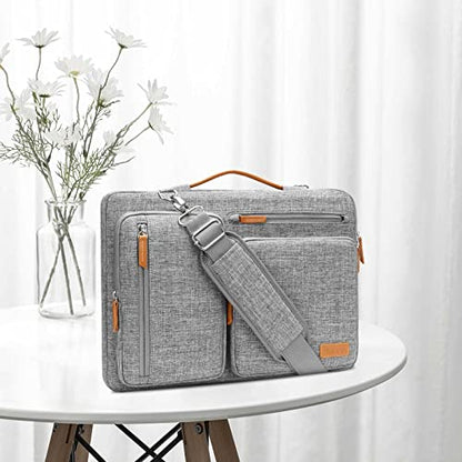 MOSISO 360 Protective Laptop Shoulder Bag,15-15.6 inch Computer Bags Compatible with MacBook Pro 16 inch, HP, Dell, Lenovo, Asus Notebook,Side Open Messenger Bag with 4 Zipper Pockets, Gray - color: Gray, size: 16 inch