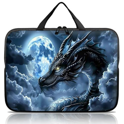 14 15 15.4 15.6 inch Laptop Handle Bag Computer Bag, Pouch Holder Notebook Sleeve Cover Soft Case Compatible for Dell,Lenovo,Toshiba HP, Asus Notebook-Blue Dragon - color: Blue Dragon