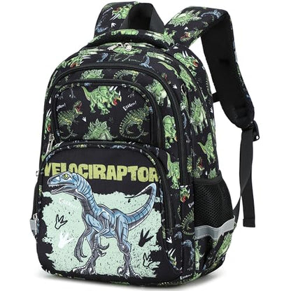 abshoo Cute Dinosaur School Backpack For Boys Elementary Kindergarten Kids School Bag (Dinosaur Black C) - color: Dinosaur Black C