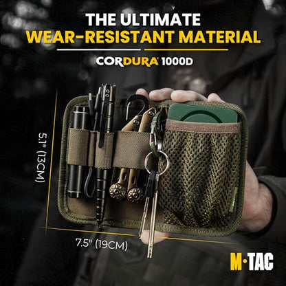 M-Tac Tactical Bag Insert Modular Organizer Utility Admin Pouch Hook Fasteners - Key Holder - color: Ranger Green