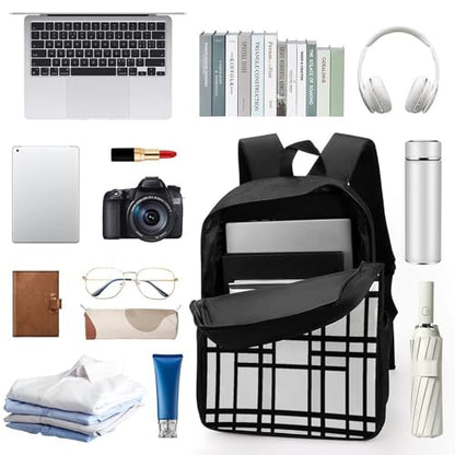 Travel Laptop Backpack Slim Durable Lightweight Back Pack Cute Horizontal Pattern Small Backpack For Women Men - color: Horizontal Pattern