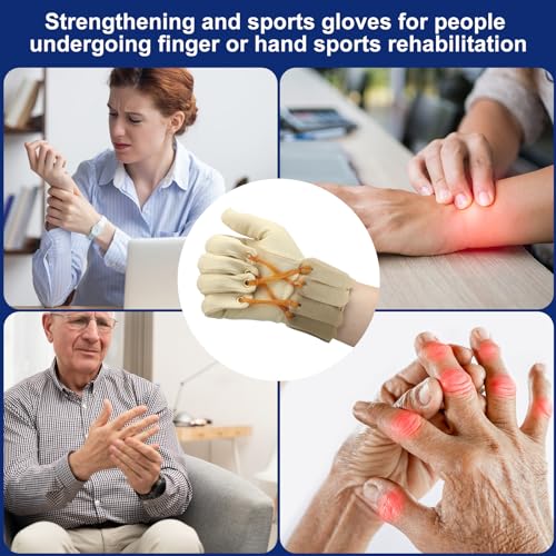 Cuffbow Deluxe Traction Exercise Glove Finger Flexion Exercise Glove for Handed Rehabilitation Increasing Strength Flexion of Joints and Fingers, Hand Exerciser, Small/Medium(Right) - color: Right