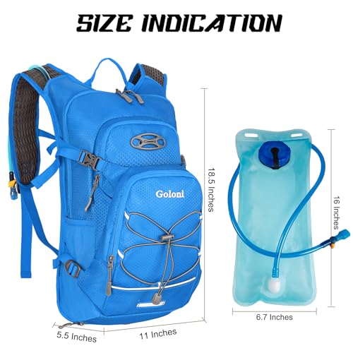 Hydration Backpack,Lightweight Hiking Backpack with 2L Water Bladder,Water Backpack for Biking, Running, Festival