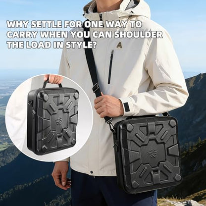 WINDCHASER Ultralight Portable Storage Bag Case for Starlink Mini | EVA Bag Black Case for Starlink Mini Dish Accessories Kit, Shockproof, Waterproof, Dual Carry Options, Ideal for Travel