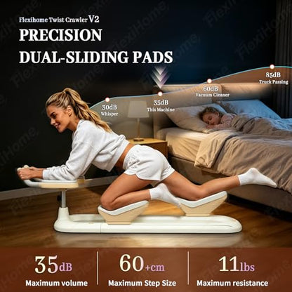 Twist Crawler V2 New Version, Spine Twist and Stretch Trainer, Home Gym - color: WHITE