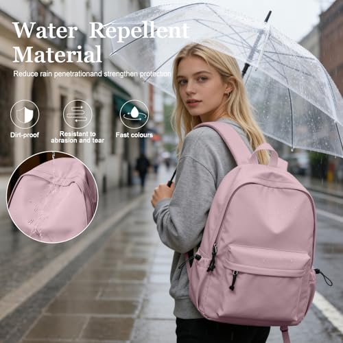 Middle School Backpack For Men Women Simple Backpack For College Students Aesthetic High School Bag Waterproof Bookbag For Teens Girls Boys（Green） - color: A5-purple