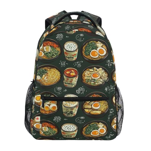 School Backpack for Teenager Fashion College School Computer Bag with Chest Strap Gift Men & Women Instant Noodles Cute Style - color: Multicolor07