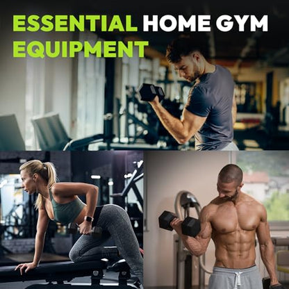 HANDBODE Hex Dumbbell Sets with Rack, 100-165 lb Rubber Encased Dumbbells for Strength Training, Exercise & Fitness, Home Gym Weight Set with Rack - style: 170 lb (5, 10, 15, 25, 30 lb) X 2 & Rack