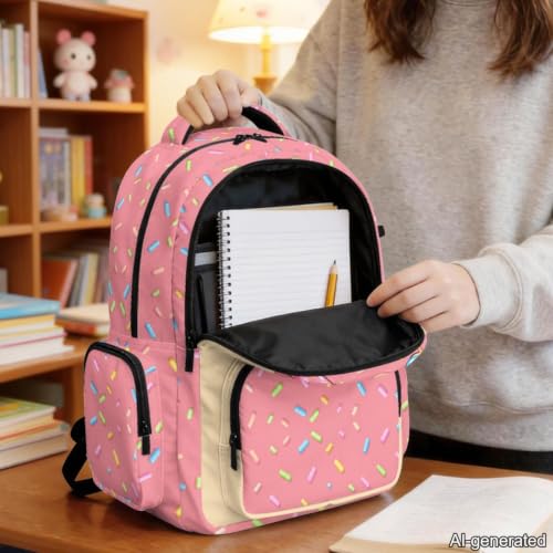 Suobstales Baseball Ice Cream Drip Print School Backpack for Kids, 17 Inch Bookbag for Girls Boys Age 6-8, Lightweight School Bag Knapsack for Preschool, Primary, Kindergarten School Supplies - color: Baseball Ice Cream Drip 3
