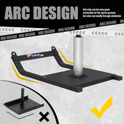 GanFindX Weight Sled, Workout Sled, Fitness Strength Training Sled for Athletic Exercise and Speed Improvement, Suitable for 1" and 2" Weight Plates - color: Gray