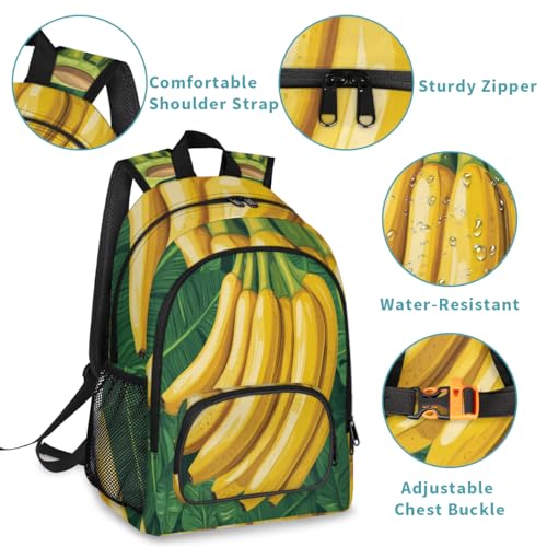 Tropical Banana Fruit Large Backpack for Women and Men Waterproof Travel Laptop Backpack Lightweight Business Work Daypack Fits 17 Inch Computer - color: Multicolor 4