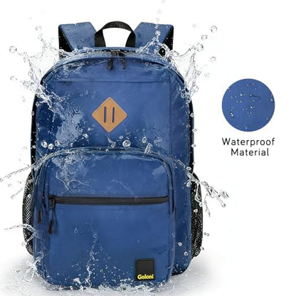 Goloni Lightweight Laptop Backpack 1.1Lbs, 26L Wear-Resistant Water Resistant Backpack with Laptop Compartment for Men Women - color: Blue