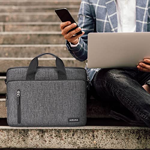 KIZUNA Laptop bag Case 12.5 Inch Shoulder Messenger briefcase Water Resistant Handbag For MacBook Air M2 2022/13.3" HP Envy x360 13/14" Lenovo ThinkPad X1 Carbon/14.2" MateBook X Pro/Acer/ASUS, Grey - color: Grey, size: 12.5-13 Inch