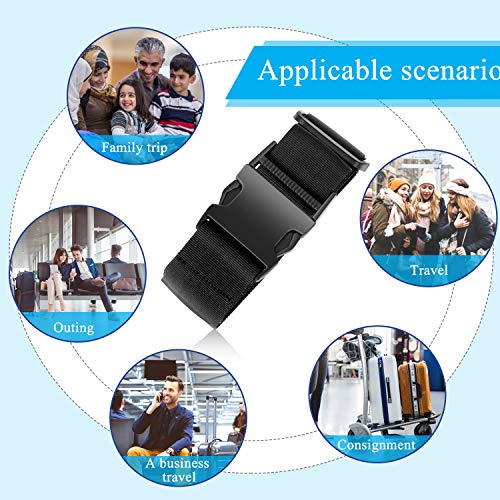 80In Luggage Straps for Suitcase Travel Belt Accessories, 4 Pack Black - color: 4Pcs Black