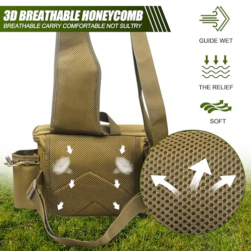 Shaddock Fishing Portable Backpack Waist Bag with Rod Holder, Fly Fishing Sling Crossbody Fanny Pack for Fishing Camping Hiking Men Women Gift