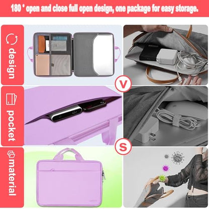 Hseok Laptop Case for MacBook Pro 14 inch TSA Sleeve Handbag, Purple - color: Purple
