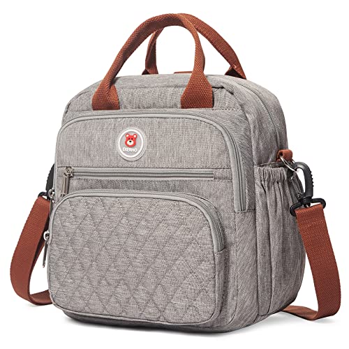 Insulated Lunch Bag Rucksack for Women/Men, 3 carrying way Lunch Tote, Large Waterproof Cooler Box with Side pockets for Adults, Work, Beach, Picnic, Grey - color: Gray