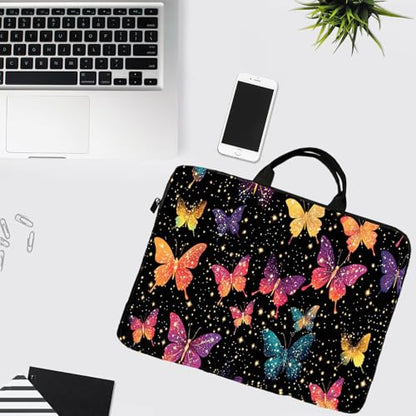 15-Inch Laptop Sleeve – Stylish, Lightweight, Shockproof, Water-Resistant Case for Lenovo, HP, Dell, Asus Notebooks - Colorful Butterflies - color: Colorful Butterflies