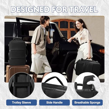 suradar Small Travel Backpack for Women Men,Carry On Backpack Flight Approved Hiking Backpack Rucksack Casual Daypack Personal Item Travel Weekender Essentials Backpacks - color: A2-black, size: Small