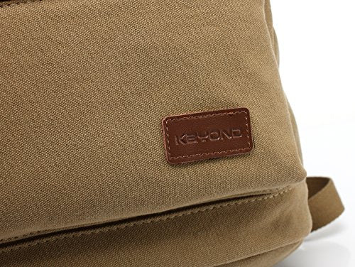 kayond Casual Style Lightweight canvas Laptop Bag/Durable Travel backpacks/Rucksack for Men&Women/Fashion Backpack Fits 15 inch Notebook (Khaki) - color: Khaki