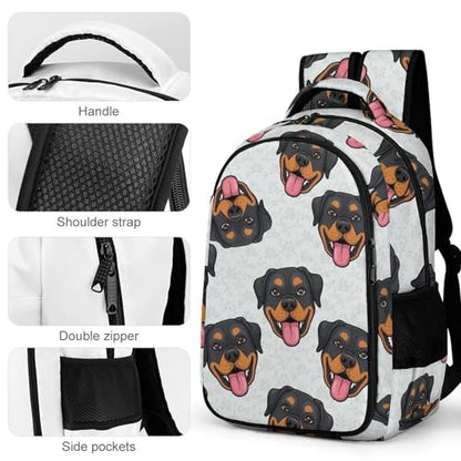 Nurse Teacher Travel Backpack Rottweilers And Thistles Purse, Cute Laptop Backpack with Tumbler Holder for Women College Work Casual Daypack - color: Pattern (318)