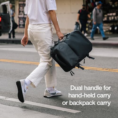 Incase A.R.C. Travel Backpack 38L – Expandable Carry On Luggage, Fits up to 17" Laptop – Butterfly Opening, Quick Access Pocket, Shoe Storage – Airplane Travel Essentials, Weekend Bag – Black - color: Black