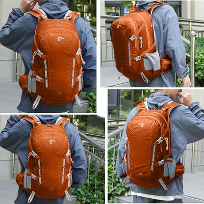 Long Keeper 40L Hiking Backpack Camping Daypack with Waterproof Rain Cover Lightweight Outdoor Sport Travel Backpack Rucksack (Purple) - color: Purple