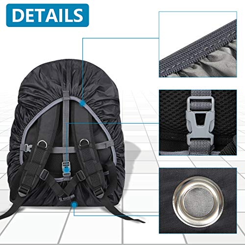 Waterproof Backpack Rain Cover(15-75L),Portable Anti Slip Rain Cover for Backpack,Cross Buckle Straps,Outdoor Anti-tear Backpack Raincover for Camping Hiking Biking Hunting Traveling