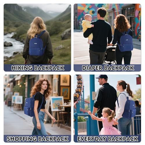 AOTIAN Lightweight Small Hiking Backpack for Women - Durable Water-Resistant Daypack for Travel, Camping & Outdoor Adventures - color: Blue-small